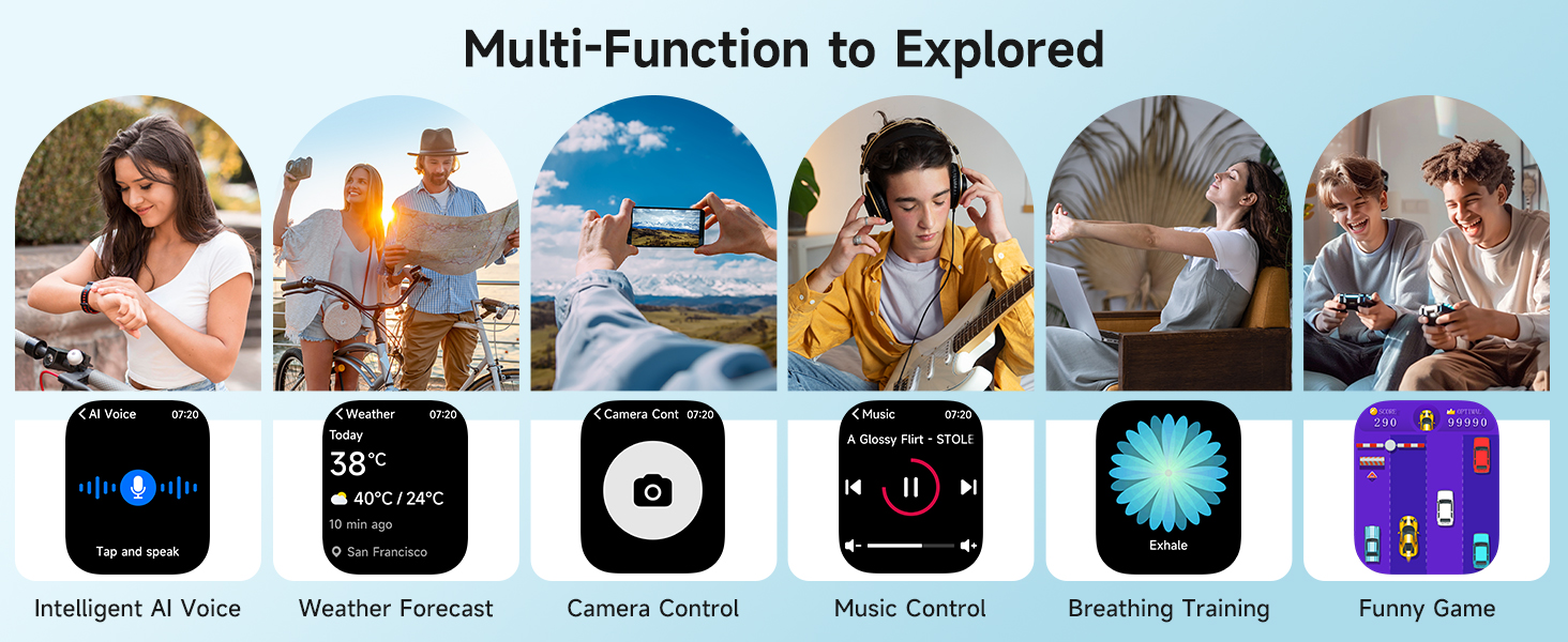 IP68 Waterproof Fitness Tracker with Bluetooth Call (Answer/Make), 100+ Sports Modes