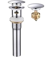 Pop up Sink Drain Stopper with Overflow Chrome for Bathroom Vessel Vanity Sink Art Basin,Big Cap ...