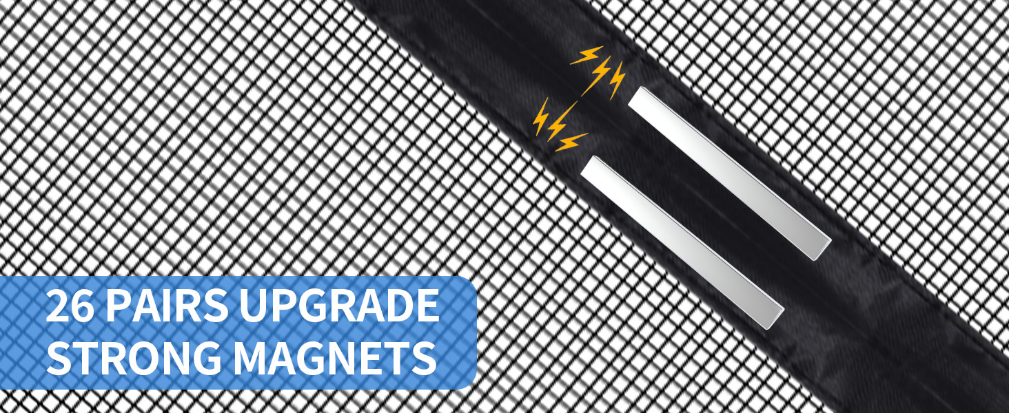 garage door screen with magnetic closure