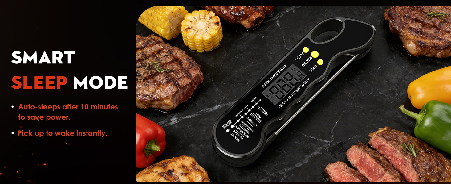 TRAUSI Instant Read Meat Thermometer