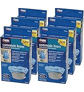 Carex Health Brands Commode Liners - 42 Toilet Liners(6 Boxes of 7 Count) - Fits Most Commodes, W...