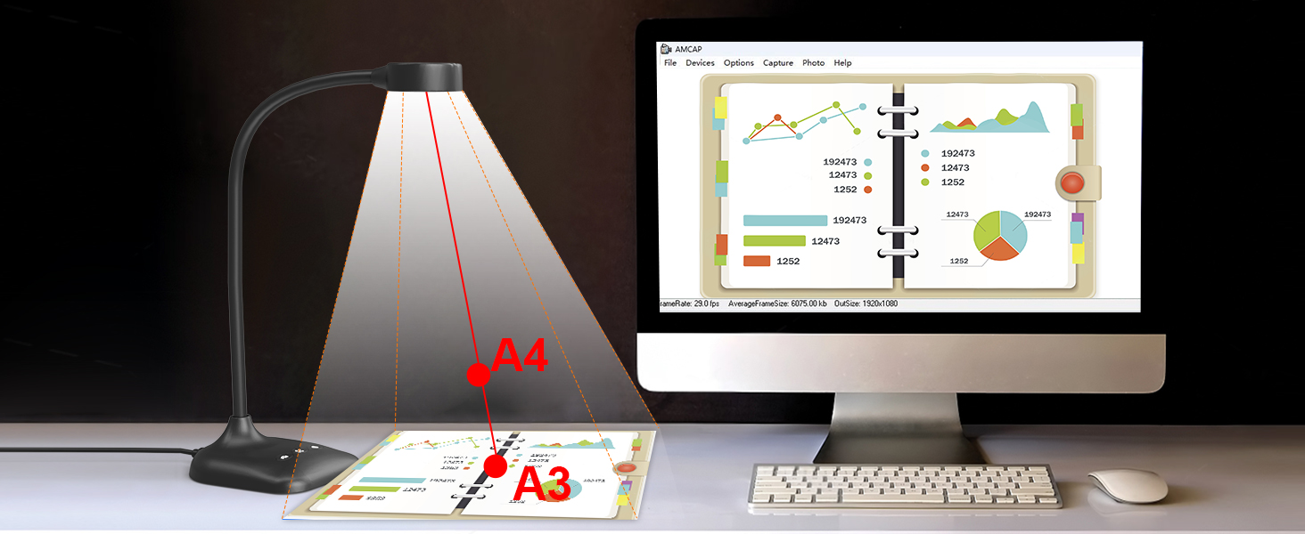 5MP document camera for teaching teachers classroom USB Camera for Teacher art gift webcam school