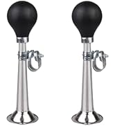 2Pcs Black Bicycle Bike Bugle Horn Bell Metal Air Horn Clown Horn for Bicycle Golf Cart Bike Horn...