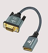Thsucords VGA to HDMI Adapter Cable 1FT, Nylon Braided HDMI Female to VGA Male Extension Extender...