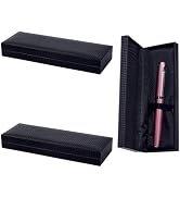 BENECREAT 3Pcs Leather Pen Box, 6.9x2.4x0.9 Inch Empty Pen Gift Box for Office Supplies and Busin...