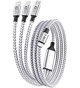 100W USB C Multi Charging Cable, 3 in 1 Fast Charging Cable with E-Mark Chip, USB C to Multiple C...