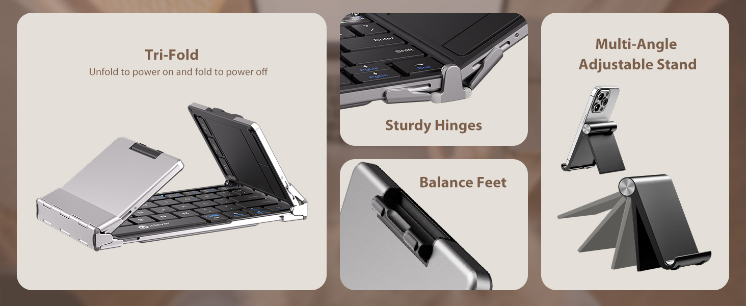 tri-folding keyboard