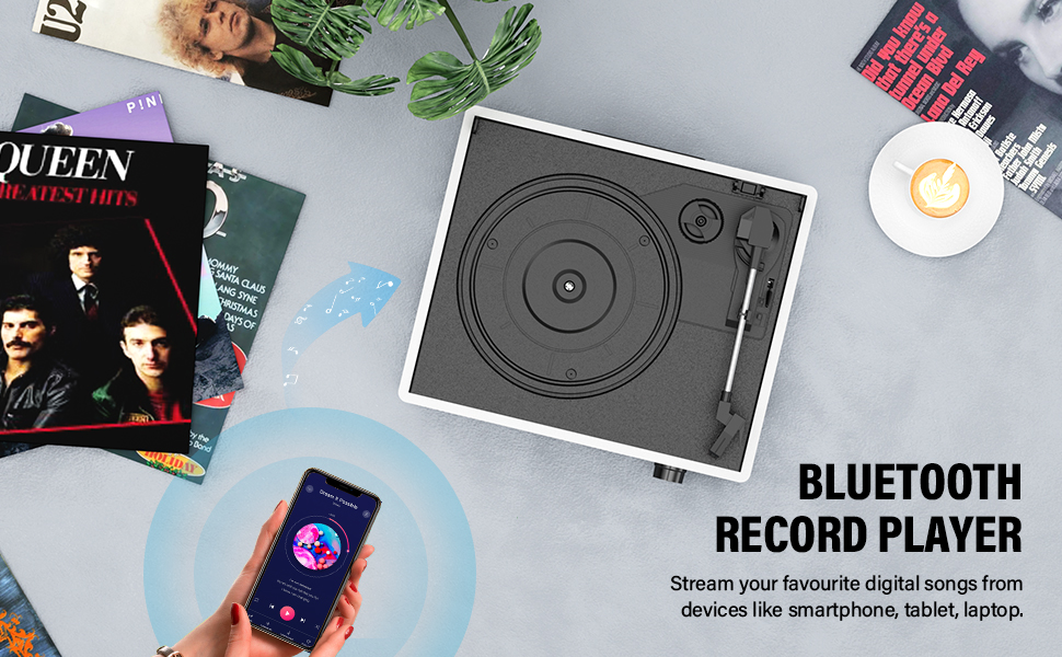 Bluetooth Record Player Bluetooth Retro Turntable