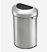 semi round trash can