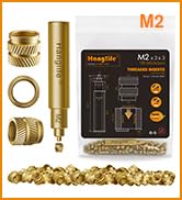 HANGLIFE M2 Heat-Set Threaded Inserts with Insert Tip, Heat Set Insert for 3D Printing Components...
