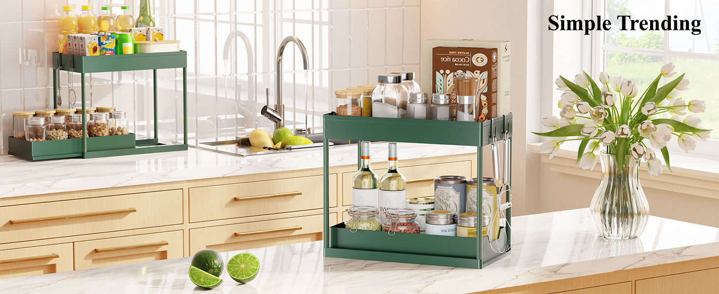Simple Trending Under Sink Organizer 2 Pack