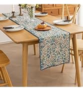 Boho Embroidery Table Runner, Flower Fall Kitchen Dining Table Decoration for Home Party Decor 13...