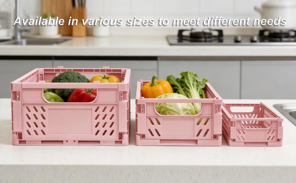 Daixers 6 Pack Mini Foldable Small Plastic Baskets for Organizing and Storage Collapsible Crates