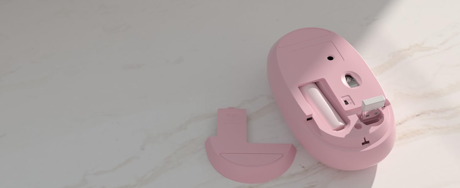 pink colorful wireless keyboard and mouse