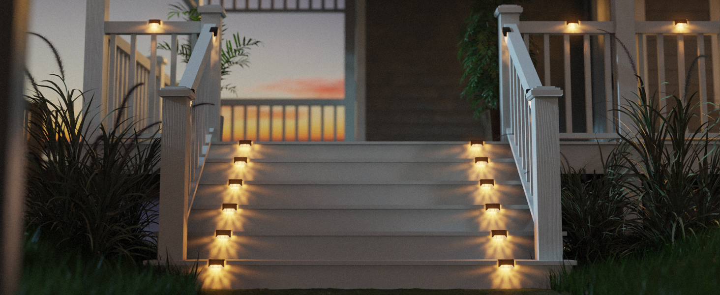 solar stair railing lights