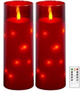 kakoya 11" x 4" Large Outdoor Waterproof Flameless LED Candles with Remote and Timer,Acrylic Pill...