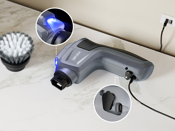 MR.SIGA Electric Spin Scrubber, Electric Cleaning Brush for Kitchen and Bathroom Cleaning