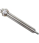 DERNORD 12V 300W Immersion Heater Submersible Water Heater Element Stainless Steel Heating Elemen...