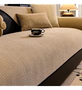 Loomluxe Waterproof Chenille Couch Cover, Non Slip Sofa Pad | Washable Sofa Cover for 3 Seater L ...