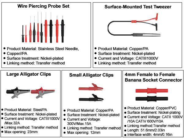Multimeter Test Leads Kit3