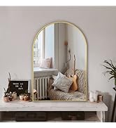 Arched Wall Mirror for Bathroom,Mirrors for Wall,24''x36'',Vanity Mirror for Bedroom Dresser, Ent...