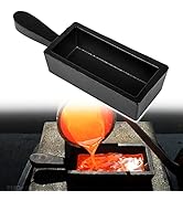 Upgraded 100 oz Troy Ounce Gold Bar Loaf Cast Iron Ingot Mold Perfect for Custom Smelting Pouring...