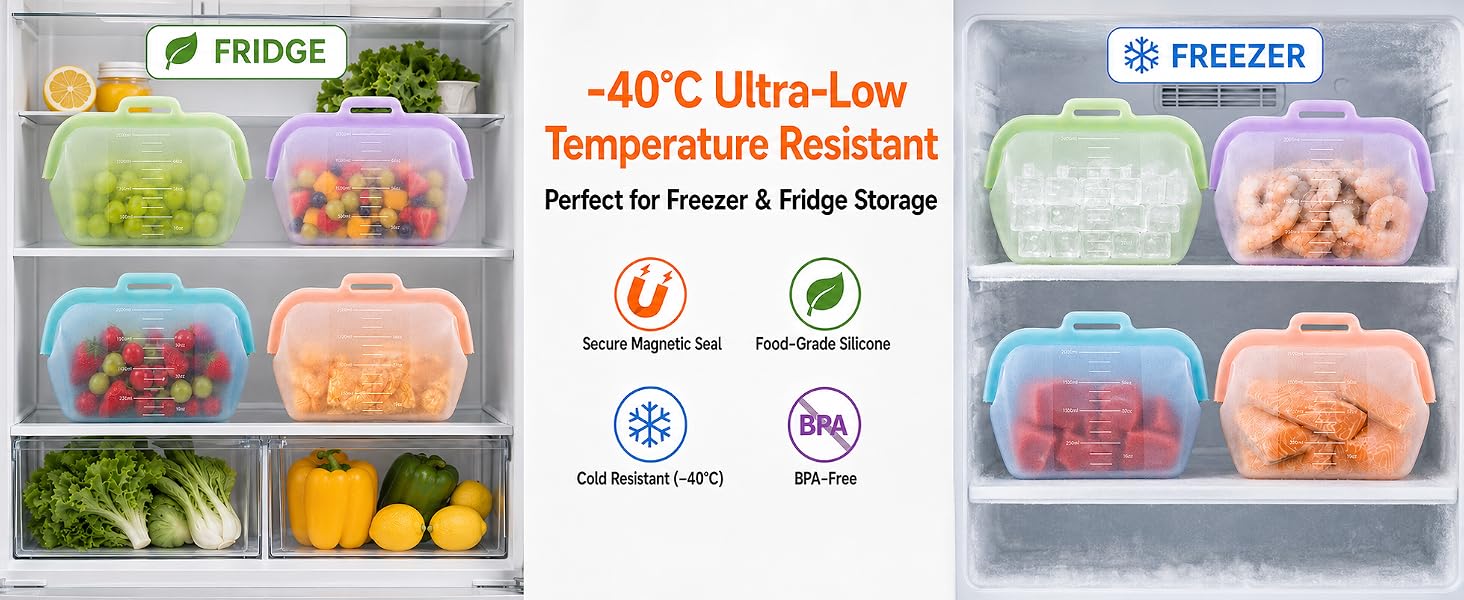 reusable storage bags for food