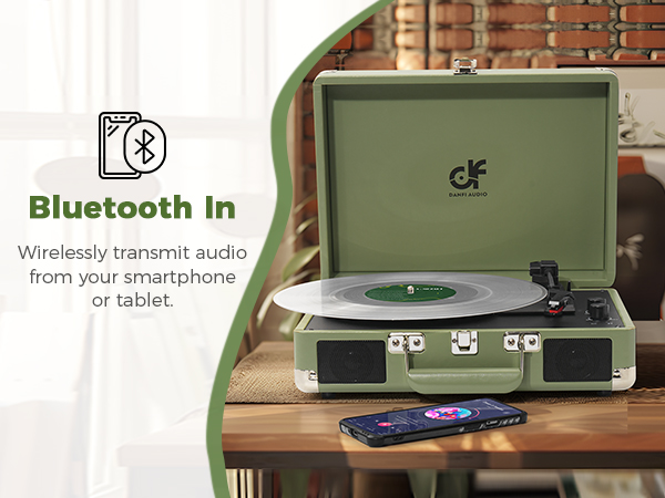 green record player