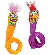 Doskocil Bamboo Pet CAM650037 2-Pack Fat Cat Springy Worms Catnip Toy