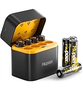 Rechargeable AA Lithium Batteries with Charger, 8 Count 3600mWh 1.5V Double A Batteries High Capa...