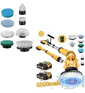 Qimedo Electric Spin Scrubber with Extra 16 Large Brush Q3,6000 mAh Best Battery Power Scrubber f...