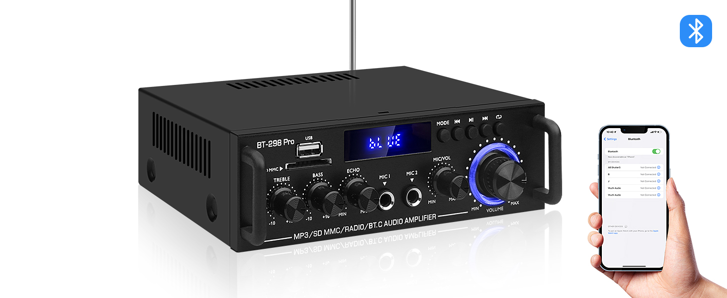 Bluetooth 5.0 bluetooth receiver for home stereo radio receiver sound amplifier amplificador audio