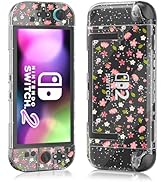 PAWDIARY Cute Sakura Switch 2 Case Cover, Clear Hardshell for Nintendo Switch 2 Protective Skin A...
