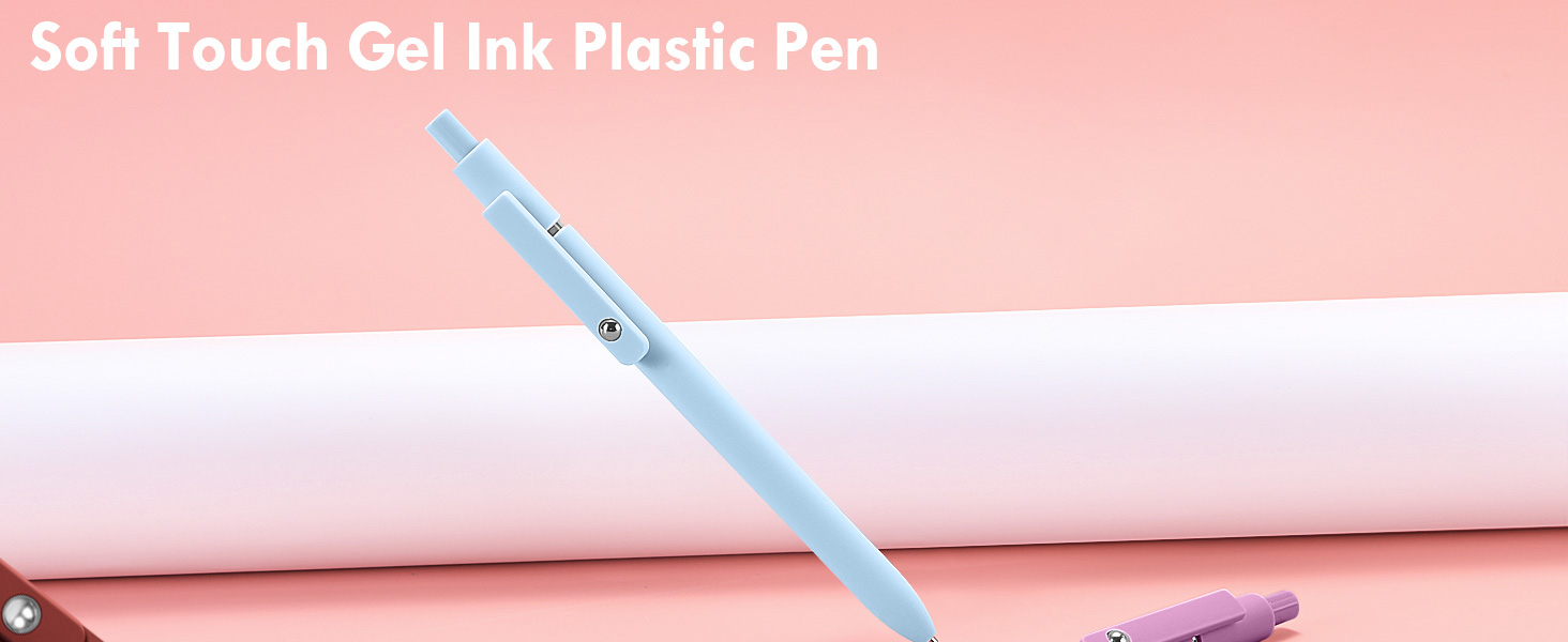 FIOVER Gel Pens, 5pcs 0.5mm Quick Dry Black Ink Pens