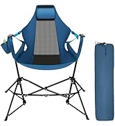 LET'S CAMP Hammock Chair Portable Camping Chair Oversized Folding Rocking Chair with Headrest and...