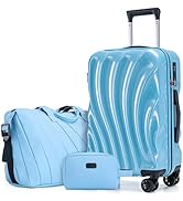 Cosbarn Luggage Sets 3 Piece Suitcases with Wheels, Suitcase Set, ABS+PC Hardshell Luggage with P...