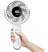 KinYiLO 6 Inch Large Handheld Fan, 6000mAh Portable Fan with 100 Speed Levels, Strong Airflow Per...