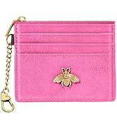 SEAVILIA Card Holder Keychain Wallet for Women with ID Window RFID Coin Purse Bee Gifts Slim Mini...