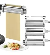 VEVOR Pasta Attachment for KitchenAid Stand Mixer, Stainless Steel Pasta Maker Attachment Include...