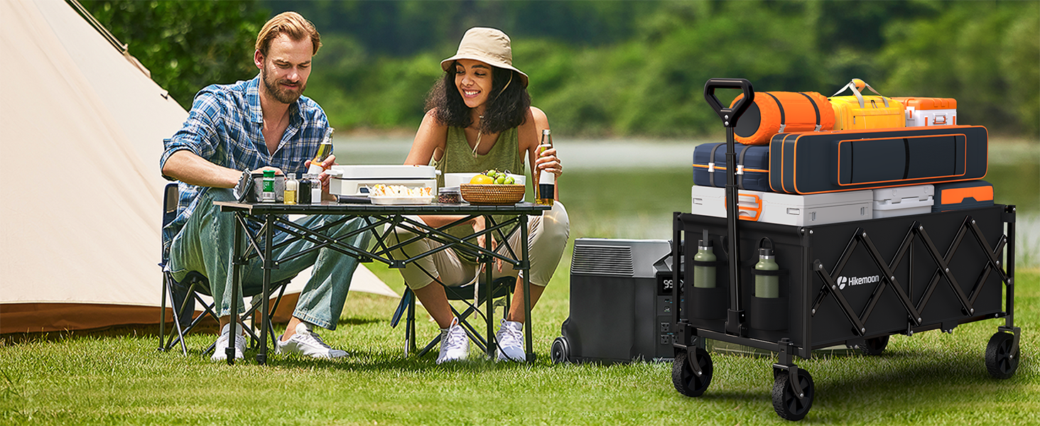 Hikemoon utility camping folding wagon cart