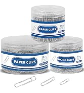1800 Paper Clips Assorted Sizes Large, Medium and Small, Durable and Rustproof, Paperclips for Of...