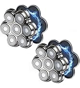 VODOZAVA Head Shaver Replacement Heads Magnetic 7 Blades Razor Replacement Blades Compatible with...