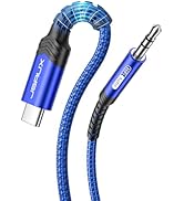 JSAUX USB C to 3.5mm Audio Aux Jack Cable [3.3ft], Type C Adapter to 3.5mm Headphone Stereo Cord ...