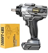 DIYtoolifz Cordless Impact Wrench 1/2 inch Compatible with DeWalt 20v Battery, 1000Ft-lbs(1360N.m...