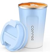 CS COSDDI 12 oz Stainless Steel Vacuum Insulated Tumbler - Coffee Travel Mug Spill Proof with Lid...