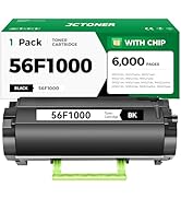56F1000 Toner Cartridge Black Compatible with Lexmark 56F1000 56F000G Toner Replacement for Lexma...