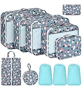 Easortm Packing Cubes for Suitcases 11 Set, Travel Organizer Bags for Luggage Packing Bags for Su...