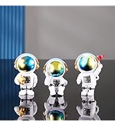 Ni-JASW Gradient Astronaut Collectible Figurines Set of 3, Spaceman Statues Outer Space Theme Dec...
