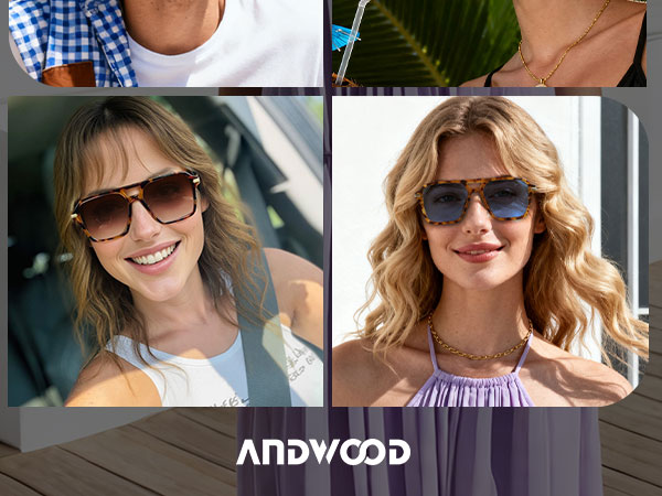 Polarized Aviator Sunglasses Women Men Retro 70s 80s 90s Aviators Trendy Square Pilot Vintage Shades