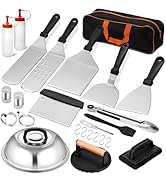 25Pcs Griddle Accessories Kit, Leonyo Flat Top Grill Accessories for Outdoor, Professional BBQ Gr...